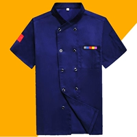 С короткими рукавами 【узкий синий】