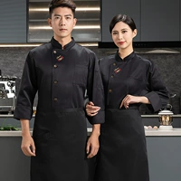 Черный лонгслив, фартук, увеличенная толщина