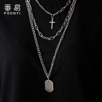 Bundy accessories Fashion brand multi-layer necklace Female ins net red hip-hop male sweater chain Harajuku pendant Personality cool jewelry