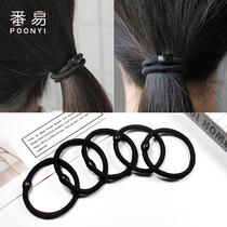 Net red head rope hair circle black simple female ponytail headdress temperament wild tied hair Rubber band thick seamless does not hurt hair