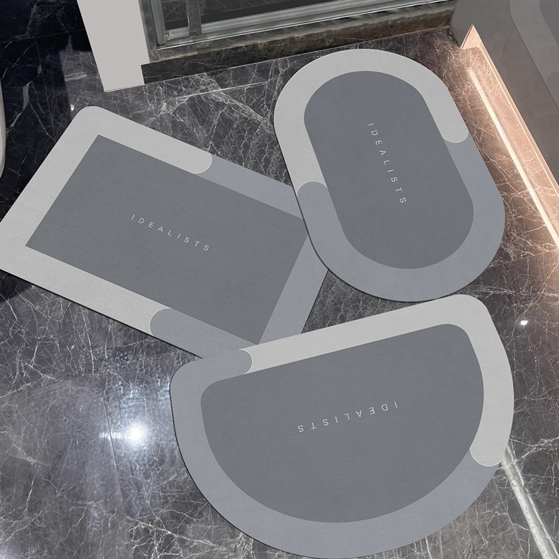 Diatom mud upholstery absorbent mat toilet doorway mat diatomaceous earth non-slip bathroom foot pad bathroom toilet carpet