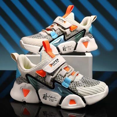 春季儿童运动鞋男童厚底透气网鞋学生舒适跑步鞋女童鞋休闲鞋百搭