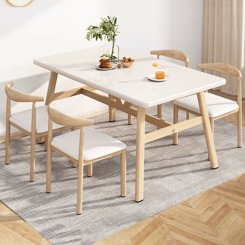 ghế gỗ bàn ăn Bàn ăn đơn giản cho gia đình căn hộ nhỏ cho thuê nhà ở bàn ăn phục vụ bàn ăn hình chữ nhật thương mại kết hợp ghế bàn ăn bằng đá bàn tròn gấp gọn 