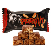Brown Bear Chocolate Nut Sandwich Candy Russian Imported Casual Candy Snacks 500g