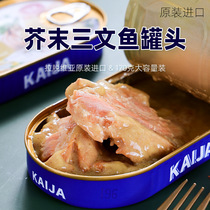 Canned food imported from Latvia KAIJA brand canned mustard salmon convenient meal tool