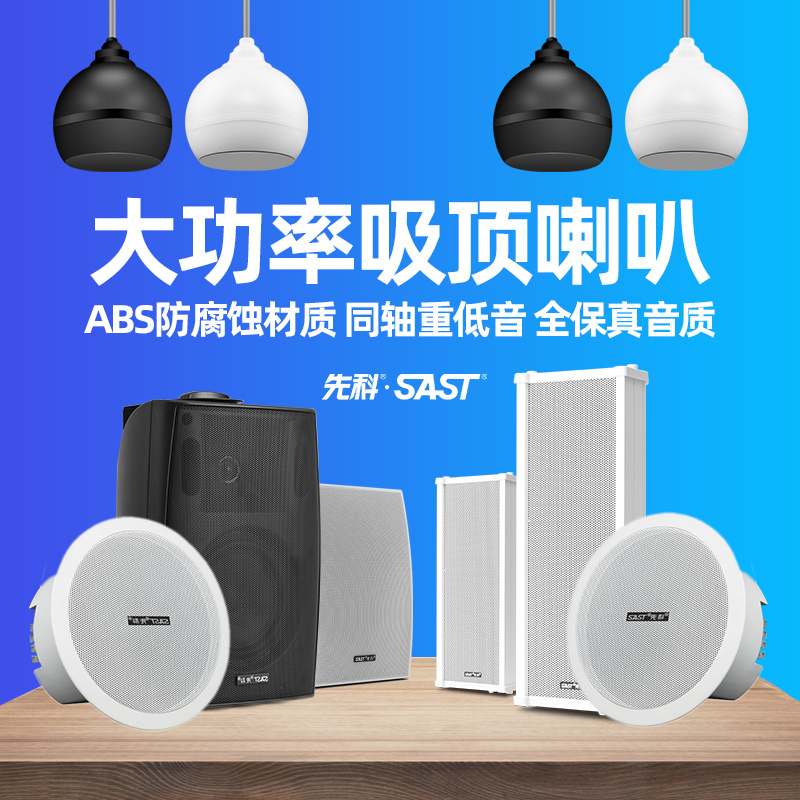 Shchenko coaxial suction top loudspeaker home smallpox ceiling sound embedded outdoor sound column hanging ball wall-mounted speaker back