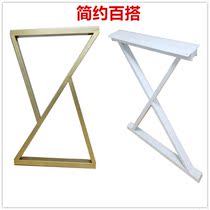 Simple single side bar leg bracket metal cabinet support feet simple desk dining table office table legs tea table legs