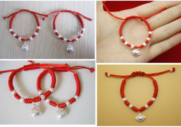 Một dòng 7 dòng 6 số 72 ngọc bích vòng tay trang sức vòng tay vòng chân dây chuyền dây bện bện dây Trung Quốc vòng tay chuỗi - Vòng chân lắc chân nữ handmade
