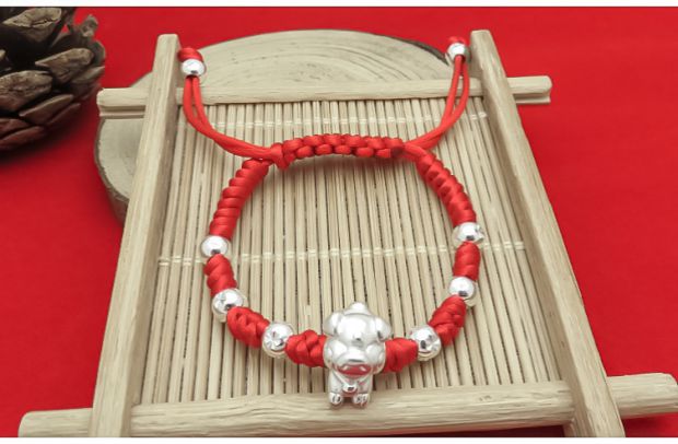 Một dòng 7 dòng 6 số 72 số 71 ngọc bích DIY vòng tay vòng chân dây chuyền dây bện bện dây Trung Quốc nút thắt dây - Vòng chân lắc chân nữ bạc ta