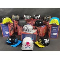  Spot personality floating helmet Handsome Harley motorcycle riding retro baseball cap Gangsta helmet Graffiti half helmet Painted helmet