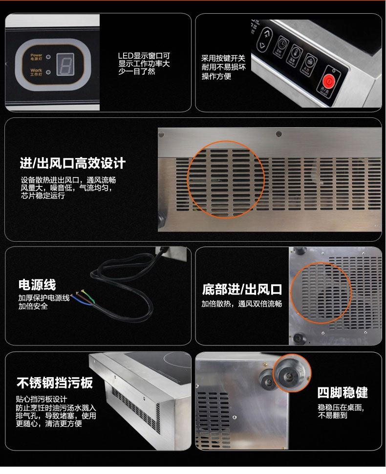 các loại bếp từ Bếp điện từ cảm ứng lecuang / Lechuang LC-L3 3500W Bếp điện không gỉ công suất cao Khách sạn Thiết bị nhà bếp - Bếp cảm ứng bếp từ canzy cz 06i
