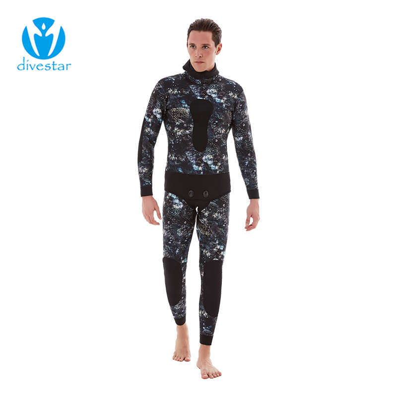 Fishing Hunt Diving Suit Men Two-piece Two Sets 3mm5MM7 Mm Semi Dry Camouflay Free Sublimo Leather Fishing Dress