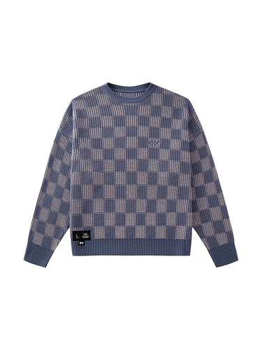 Официальный эквалайзер Ранний весенний свитер мужской схема плановой решетки с плакатой.