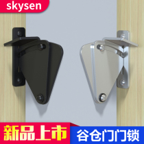 skesen American barn door lock wood moving door Stainless Steel Lock Barn Door Five Gold Accessories Carbon Steel Lock