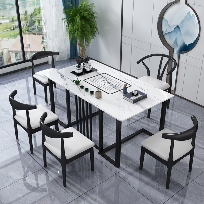 Light luxury rock plate tea table kettle one office tea table and chair combination home drinking tea table tea art tea table