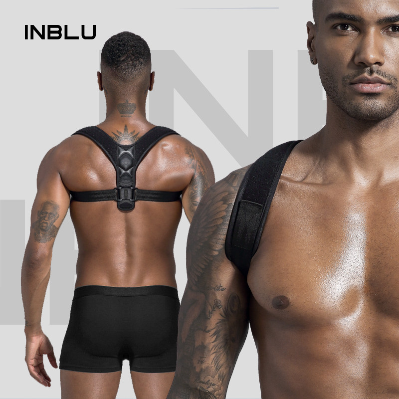 INBLU fitness shoulder and back correction belt corrector adult male and female invisible correction high and low shoulder shrug round shoulder