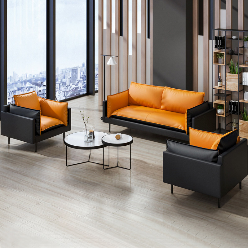 Brief Modern Manager Office Office Sofa Shop Studio guests in talks for a casual couch tea table