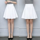 Танцующая белая мини-юбка, костюм, юбка в складку, комбинезон