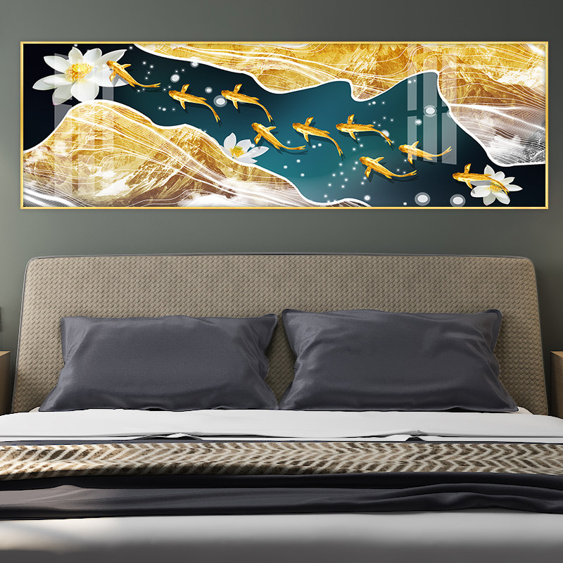 Bedroom decoration painting modern minimalist sofa Background wall hanging painting frescoed living room hanging painting New Chinese headboard art painting