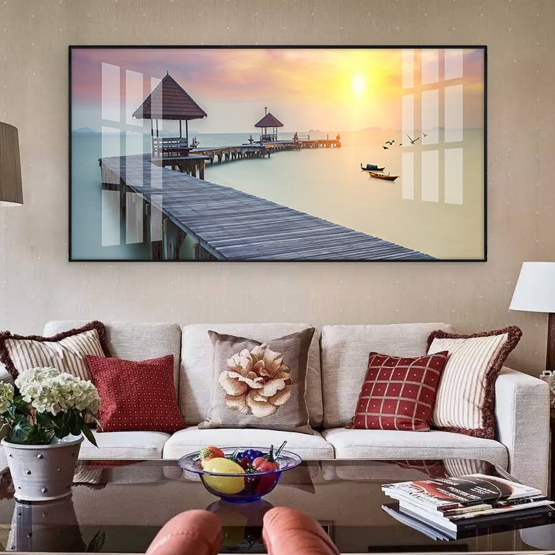 Living Room Decoration Painting New Chinese Wall Painting Sofa Background Wall Hanging Painting Light Extravagant Banner Painting Modern Genguan Bedroom Mural Painting