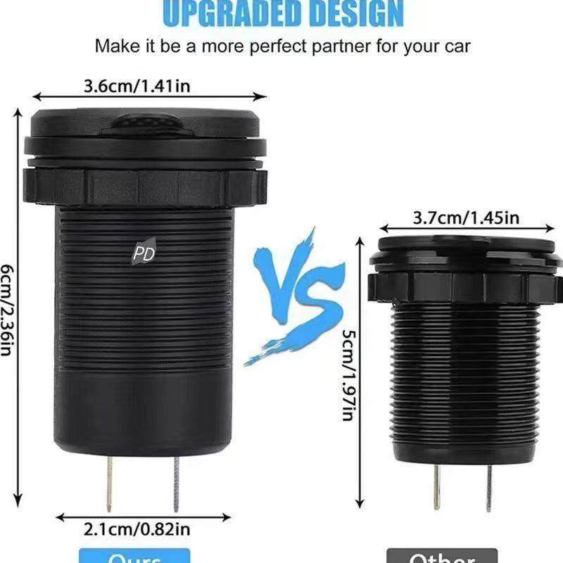 No.9 Mzmix Fast Charging USB Car Charger, Super Fast Charging, Compatible with All Niu and Tailing Models, No Wire-Breaking Installation, Waterproof