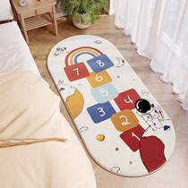 Cartoon cute childrens room imitation cashmere bedside blanket home bedroom digital plaid carpet game floor mat