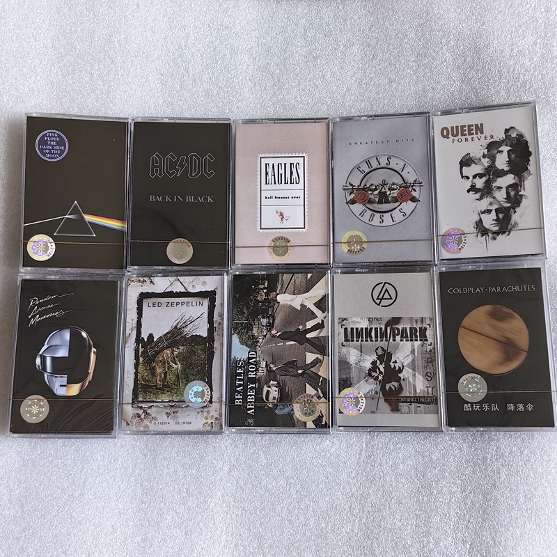 Tapes Classic Rock Queen Lincoln Beatles Eagles Zeppelin Ac/Dc Snoop Dogg 10 Cds Peripheral Products Ten Items