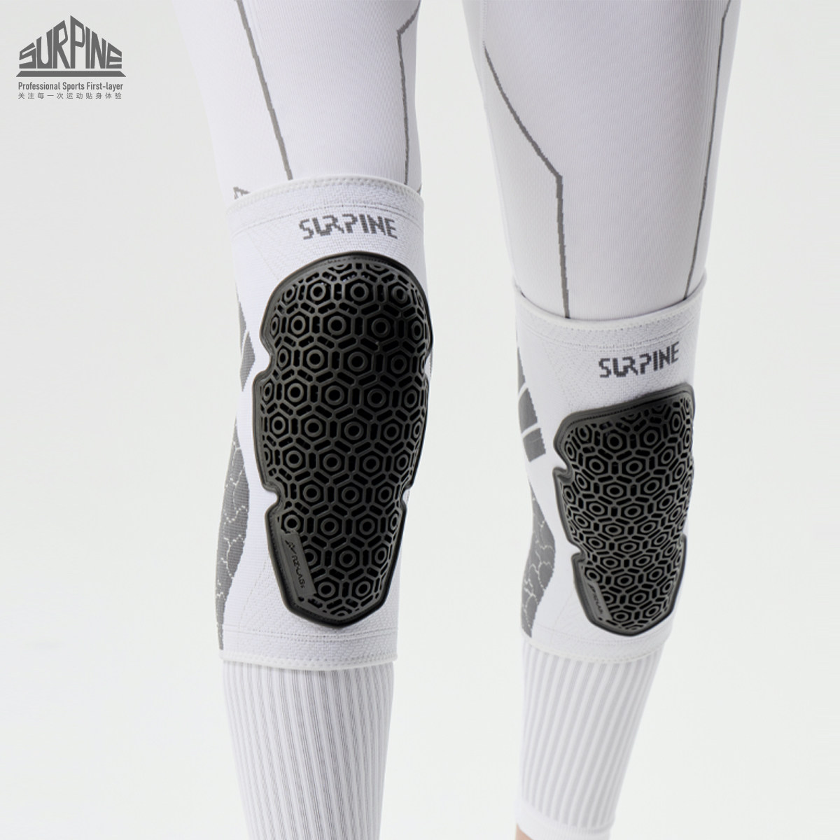 SURPINE ski protector knee pad fully seamless low temperature resistant light fit anti-fall veneer double board men's and women's knee pads