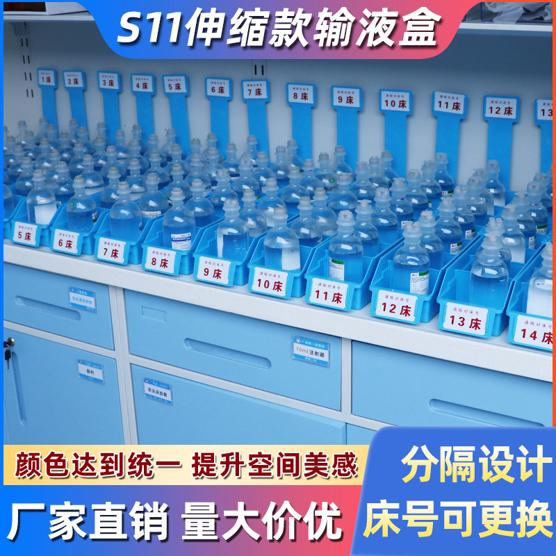 输液盒医用输液盒收纳筐医院病房液体分格隔整理摆药盒篮子6s管理