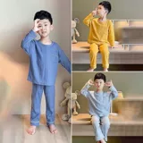 Детская пижама, детский лонгслив для мальчиков, комплект, осенняя, подходит для подростков