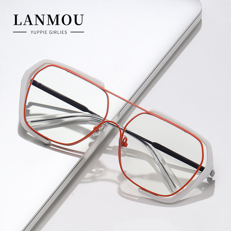 William Chan's same style glasses men's big frame big face personality can be matched with myopia degrees retro tide windproof goggles women