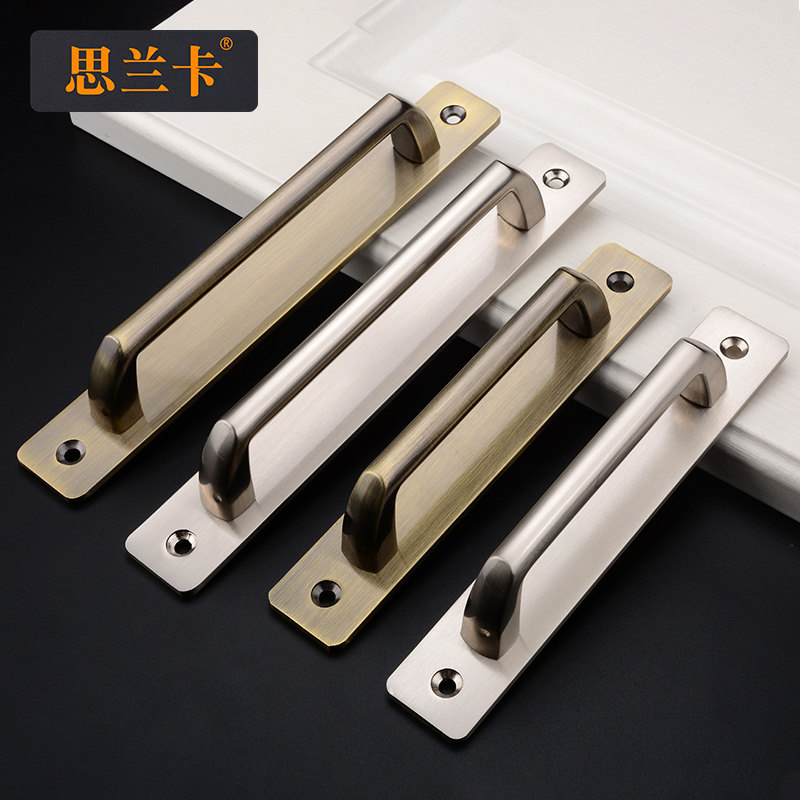 Modern simple dresser handroom door door door open door pull door door closet cabinet door balcony door free punch handle