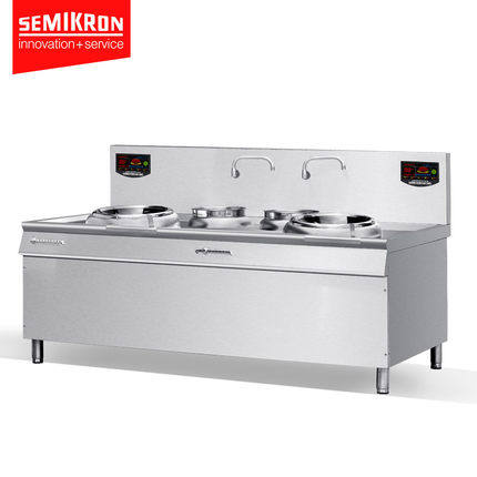 Semikron commercial induction cooker double-head 20kw high-power electric frying pan 30 hotel school canteen commercial cauldron stove