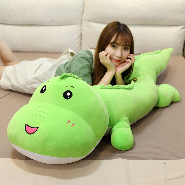 ໄດໂນເສົາ plush toy sleep pillow doll big rag doll cute bed crocodile doll super soft boys and girls