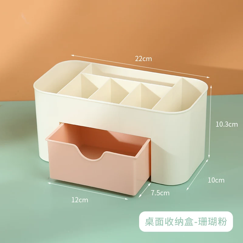 Universal table creative storage box, plastic makeup box for office for boxes, storage system, stationery, capacious pens holder