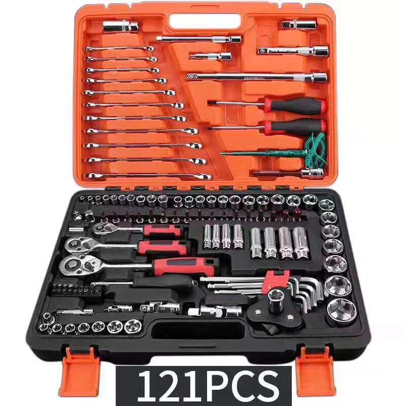 121 tool set SourceTool 121 PC auto repair tool combined set of roller wheel wrench package