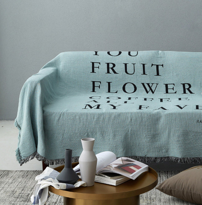 Nordic sofa cover cloth ins sofa towel double-sided line blanket leisure blanket travel blanket non-slip fabric sofa cushion cover