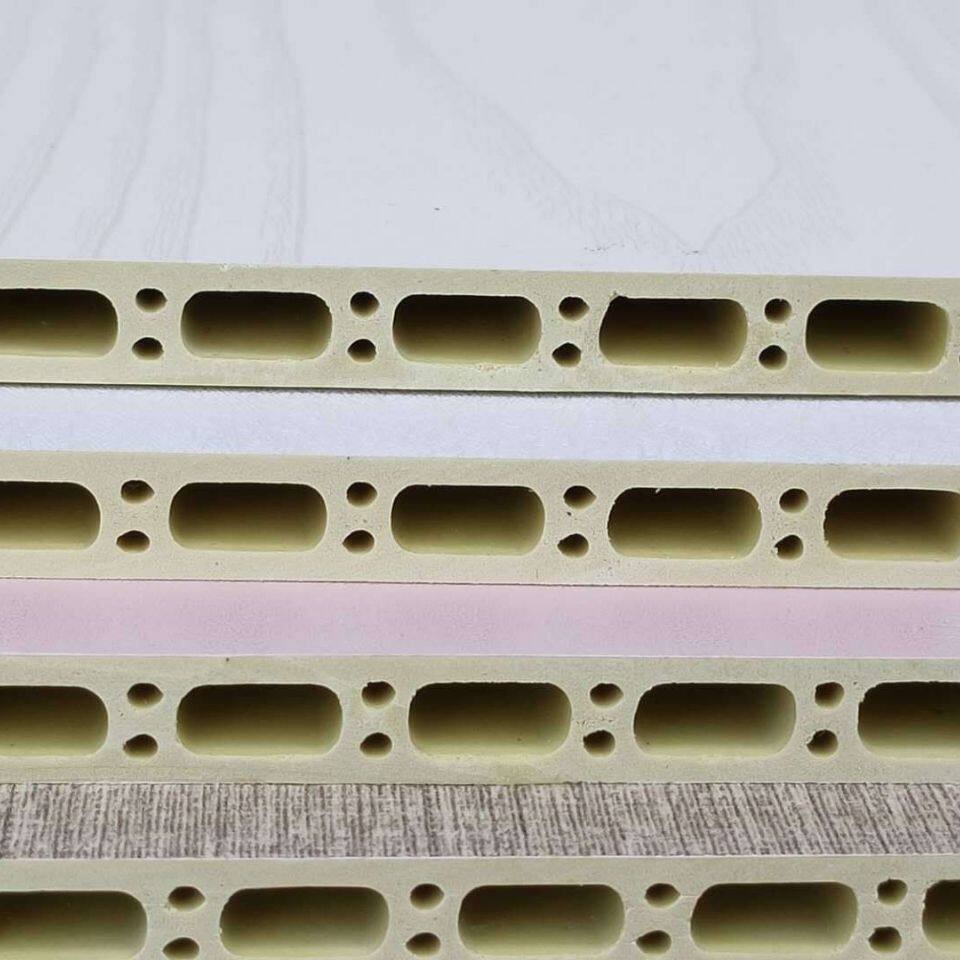 Bamboo Wood Fiber Integrated Wall Panel Buckle Plate Quick Fit Wall Catch Brief Splicing Plum Blossom Hole Assembly Line Waterproof