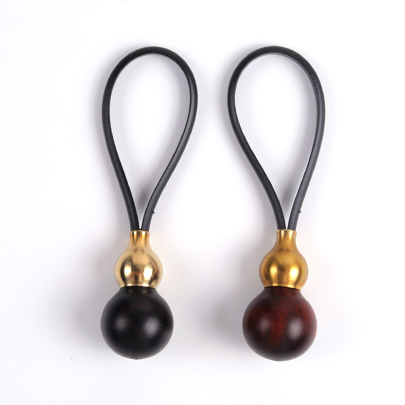 Copper Wood Key Buckle Solid Wood Quality Copper China Wind Men & Women Car Pendant Personality Creative Couple Gift Gourd