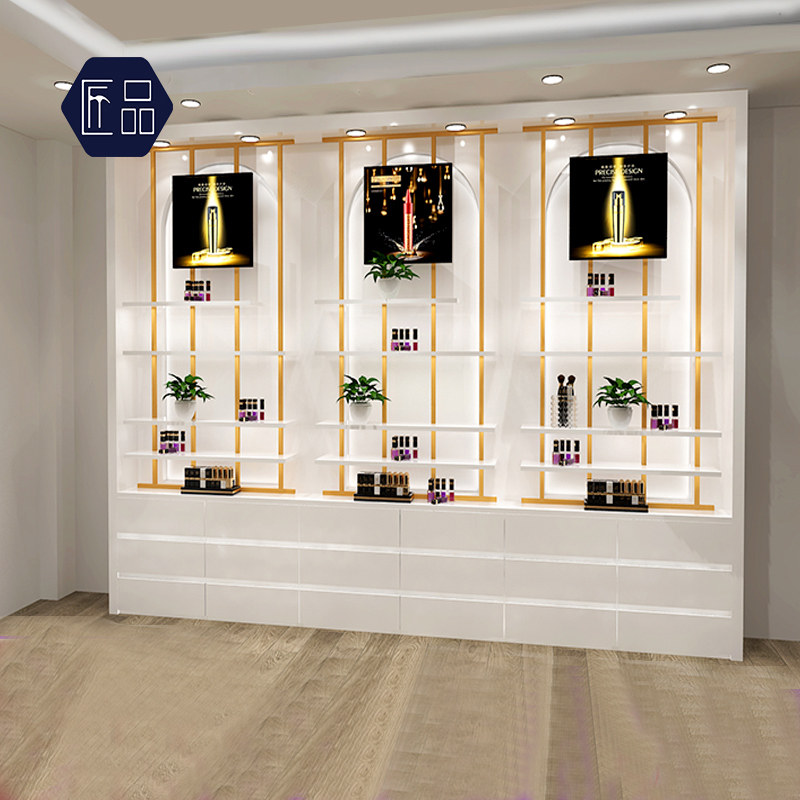 Customized cosmetics, shoes, bags, Internet celebrity live broadcast room, custom-made wine cabinet, food and clothing display cabinet, shelf display rack