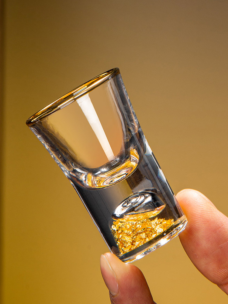 High-End Light Luxury Crystal Glass Liquor Cup Set for Home Use, Chinese-Style Small Wine Cups, Two-Ounce Liquor Vessel, Wine Set