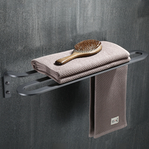 Toilet full copper towel set object shelf wall-mounted toilet bath towels Perforated Bathroom Rack Gun Grey