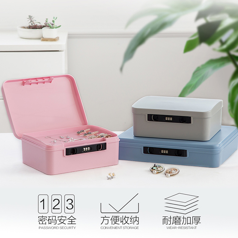 Japan IRIS password storage box plastic document storage box Alice document passport finishing storage box