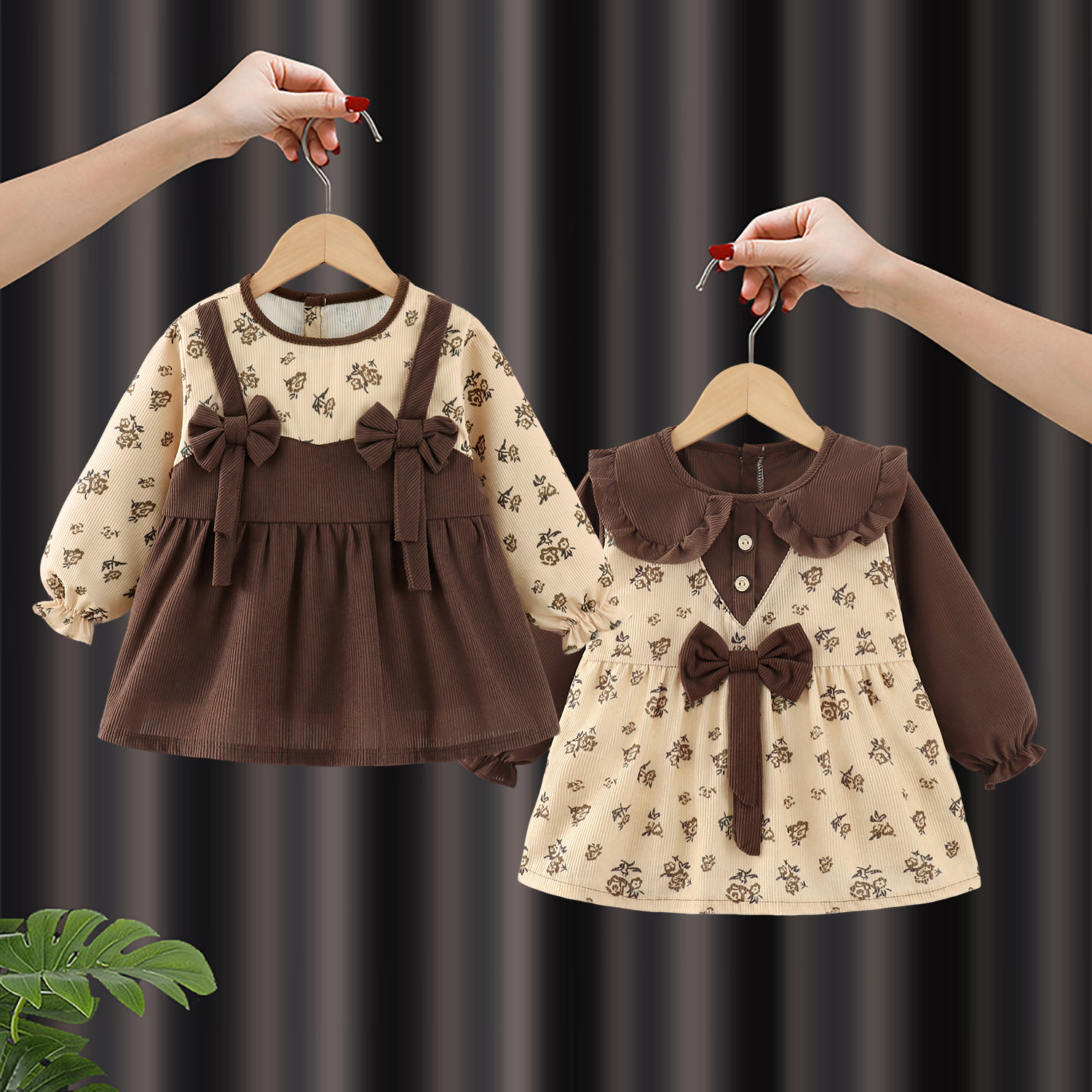 Children's apron eating bib long sleeve waterproof and dirt-proof