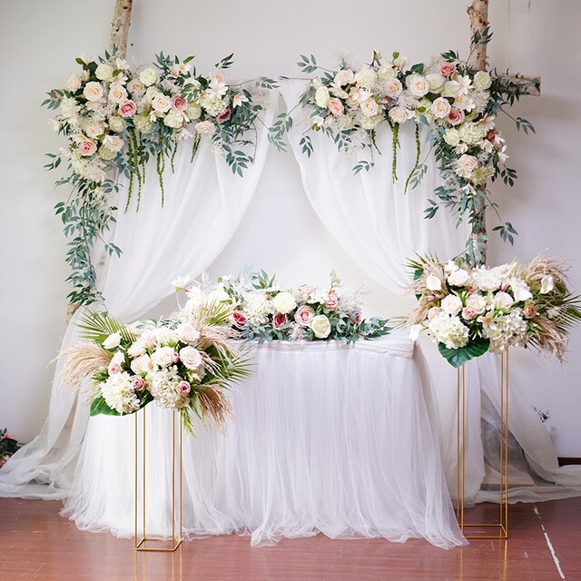 Wedding ສີບົວ floral arch window ສາມຫຼ່ຽມດອກແຖວດອກໄມ້ກໍາແພງໂຮງແຮມເວທີ wedding ຍິນດີຕ້ອນຮັບພື້ນທີ່ພື້ນຫລັງດອກໄມ້ປະດັບ