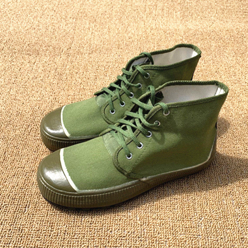 High Waist Emancipation Shoes Men And Women Non-slip Bottom Yellow Rubber Shoes Military Training Shoes Wear Resistant Bottom Workwear Shoes Deep Helper Shoes
