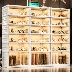 Shoe Cabinet for Home Use, Integrated with the Wall, Multi-Layer, No Installation Required, Foldable Storage Cabinet, 2026 New Model Shoe Rack