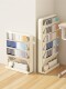 Book Stand Reading Holder with Divider, Book Storage Rack with Fixed Divider, Large Capacity Desk Organizer for Middle and High School Students, Classroom Desk Side Floor-Standing Gap Storage Solution, No Installation Required
