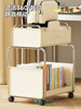 School Bag Storage Rack Movable Bookshelf Floor-To-Ceiling Book Storage Rack for Junior High School Students with Wheels Tableside Trolley
