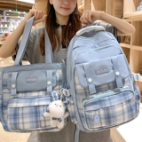 Комплект, ранец, сумка через плечо для школьников, свежий вместительный и большой рюкзак, для средней школы